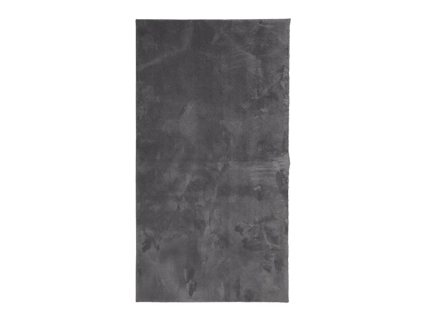Alfombra de pelo corto suave lavable HUARTE antracita 80x150 cm ES38283
