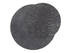 Alfombra de pelo corto suave y lavable gris antracita Ø 200 cm