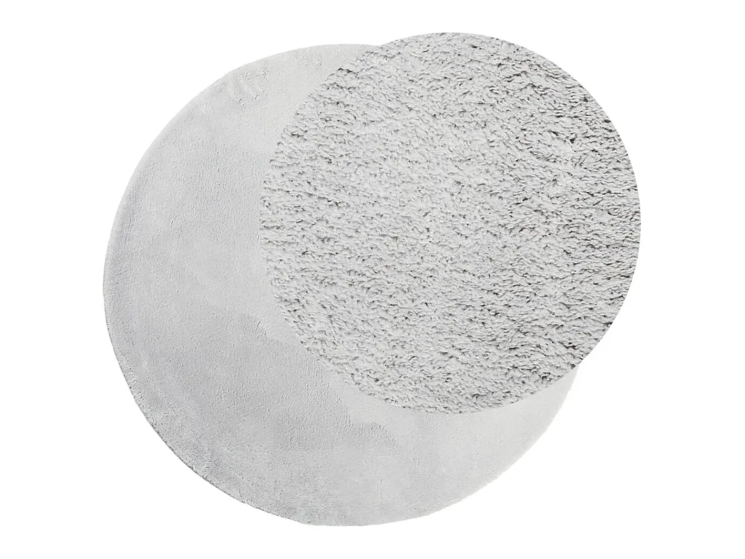 Alfombra de pelo corto suave lavable HUARTE gris Ø 120 cm ES48483