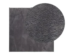 Alfombra de pelo corto suave lavable HUARTE antracita 240x240cm ES87845