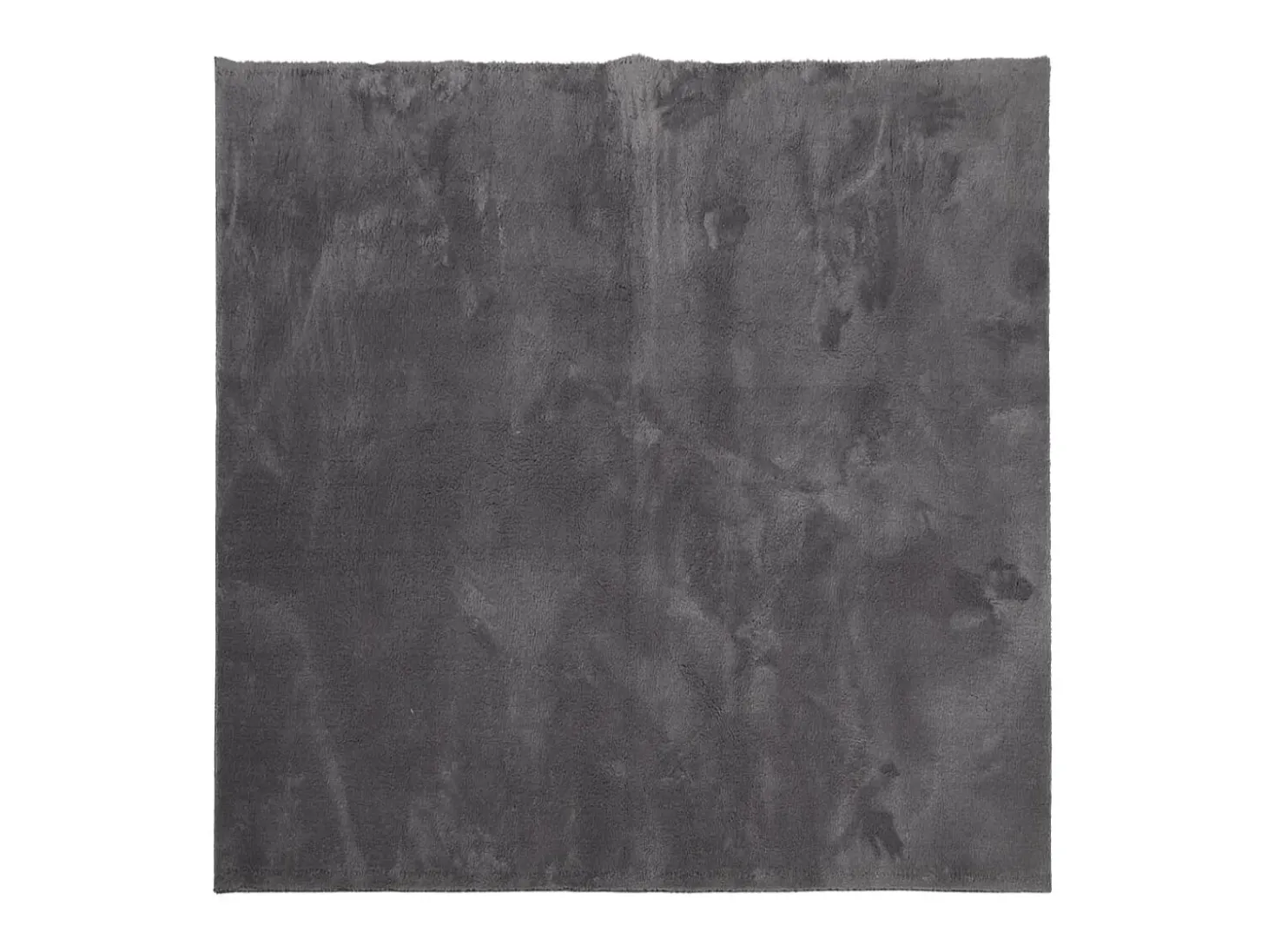 Alfombra de pelo corto suave lavable HUARTE antracita 240x240cm ES87845