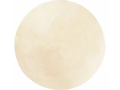 Alfombra de pelo corto suave lavable HUARTE crema Ø 200 cm ES15011