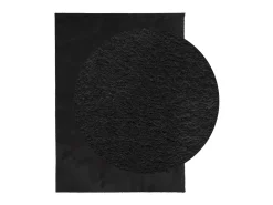 Alfombra de pelo corto suave lavable HUARTE negro 140x200 cm ES67252