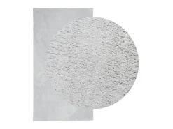Alfombra de pelo corto suave lavable HUARTE gris 60x110 cm ES13348