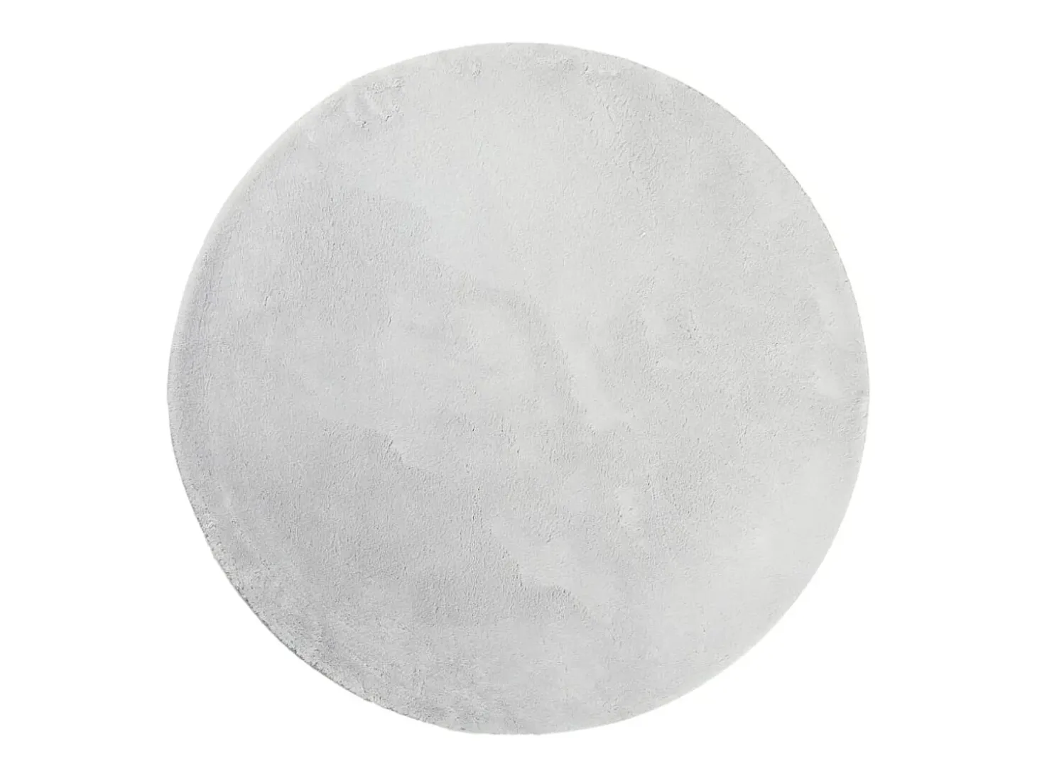 Alfombra de pelo corto suave lavable HUARTE gris Ø 120 cm
