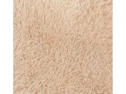 Alfombra de pelo largo beige NAVARRA 120x120 cm poliéster