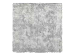 Alfombra de pelo largo gris plata NAVARRA 200x200 cm