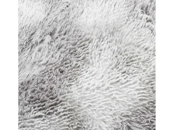 Alfombra de pelo largo gris plata NAVARRA 120x120 cm
