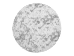 Alfombra de pelo largo gris plata NAVARRA 120x120 cm