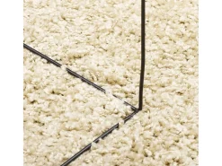 Alfombra de pelo largo moderna dorado Ø 160 cm