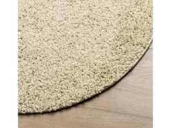 Alfombra de pelo largo moderna dorado Ø 160 cm