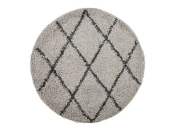 Alfombra de pelo largo moderna PAMPLONA beige antracita Ø120 cm ES11835