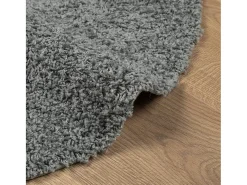 Alfombra de pelo largo moderna verde Ø 120 cm