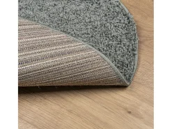 Alfombra de pelo largo moderna verde Ø 120 cm