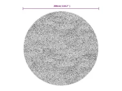 Alfombra de pelo largo moderna azul Ø 280 cm