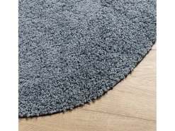Alfombra de pelo largo moderna azul Ø 280 cm