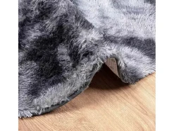 Alfombra de pelo largo NAVARRA gris oscuro 120x120 cm