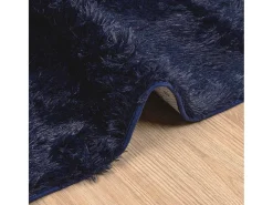 Alfombra de pelo largo NAVARRA azul marino 160x160 cm