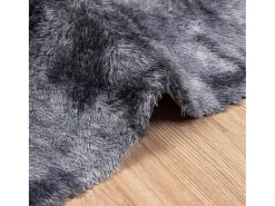 Alfombra de pelo largo NAVARRA gris oscuro 60x100 cm