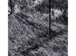 Alfombra de pelo largo NAVARRA gris oscuro 200x200 cm