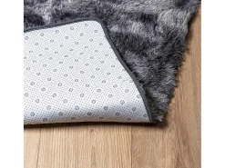 Alfombra de pelo largo NAVARRA gris oscuro 80x150 cm