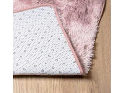 Alfombra de pelo largo NAVARRA rosa empolvado 160x160 cm