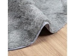 Alfombra de pelo largo NAVARRA gris claro 120x120 cm