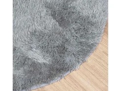 Alfombra de pelo largo NAVARRA gris claro 120x120 cm