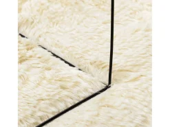 Alfombra de pelo largo NAVARRA crema 160x230 cm poliéster