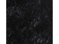 Alfombra de pelo largo negra NAVARRA 120x120 cm poliéster