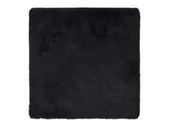 Alfombra de pelo largo negra NAVARRA 120x120 cm poliéster