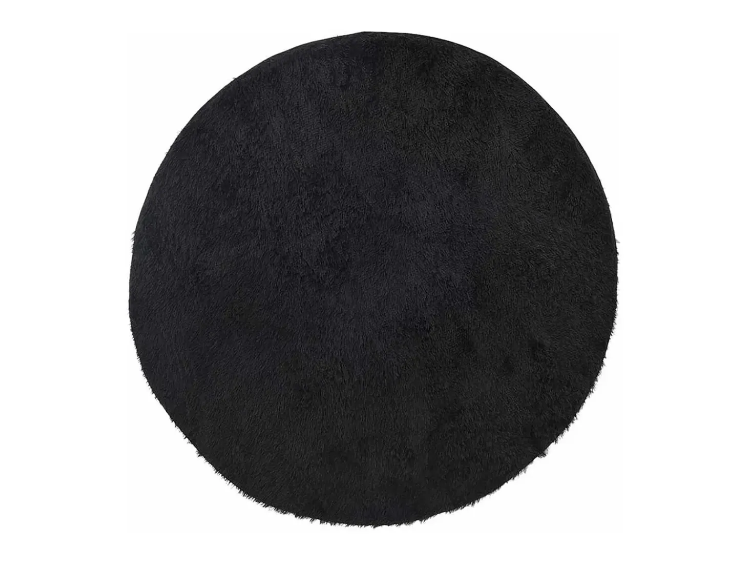 Alfombra de pelo largo negra NAVARRA 120x120 cm poliéster