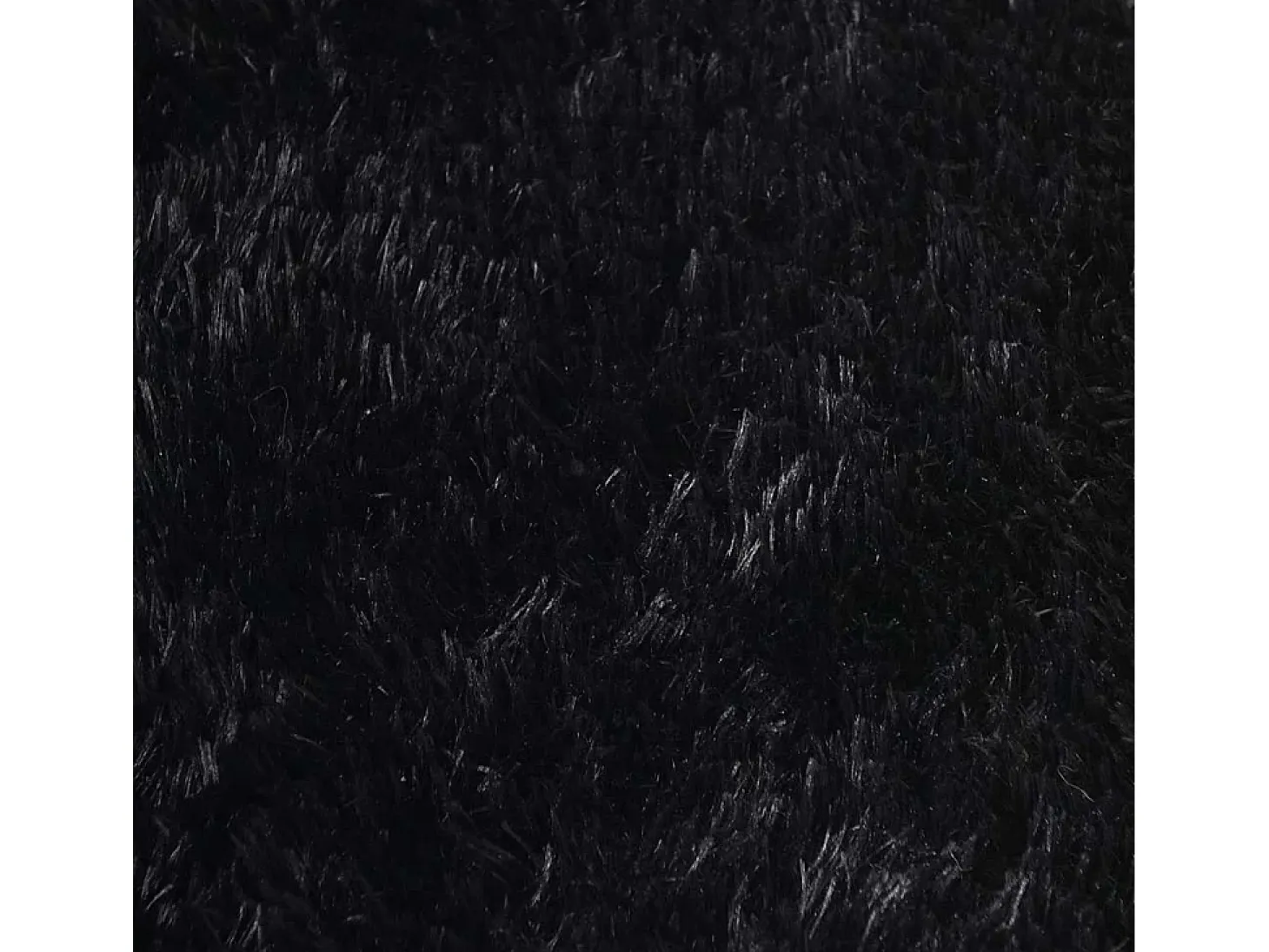Alfombra de pelo largo negra NAVARRA 120x120 cm poliéster