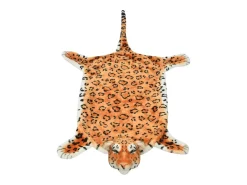 Alfombra de peluche de leopardo 139 cm Marrón Alfombra de peluche realista para adultos y niños