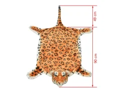 Alfombra de peluche de leopardo 139 cm Marrón Alfombra de peluche realista para adultos y niños