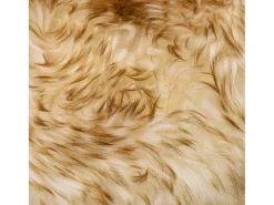 Alfombra de piel de oveja mezcla de marrón 60x180 cm