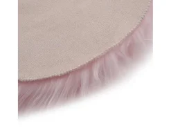 Alfombra de piel de oveja sintética rosa 60x90 cm ES30730