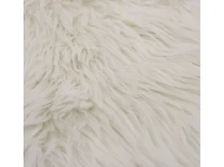 Alfombra de piel de oveja sintética blanco 60x90 cm
