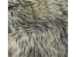 Alfombra de piel de oveja mezcla de gris oscuro 60x90 cm
