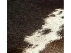 Alfombra de piel de vaca auténtica negra 150 x 170 cm