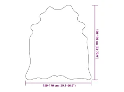 Alfombra de piel de vaca auténtica negra 150 x 170 cm