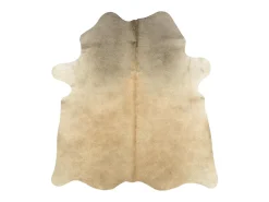 Alfombra de piel de vaca auténtica beige 180x220 cm ES32481