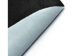 Alfombra de piel de vaca real negro y blanco 150x170 cm