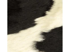 Alfombra de piel de vaca real negro y blanco 150x170 cm