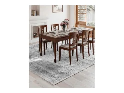Alfombra de Salón SucceBuy, 2,7 x 3,7 m, Alfombra Grande para Dormitorio, Lavable, Antideslizante, Suave y Cómoda, Estilo Bohemio, para Dormitorio, Gris