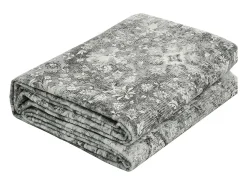 Alfombra de Salón SucceBuy, 2,4 x 3 m, Alfombra Grande para Dormitorio Lavable y Antideslizante, Suave y Cómoda, Estilo Vintage, para Dormitorio, Entrada, Gris