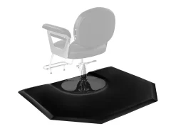 Alfombra de Silla de Salón SucceBuy Hexagonal para Peluqueros, 122.5 x 150.5 cm, Grosor de 2.5 cm, Corte Redondo, Superficie de PVC Duradero y Bordes