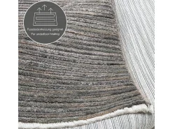 Alfombra de tejido plano con aspecto corto 40x60 cm Gris oscuro Corduletta
