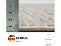 Alfombra de tejido plano con aspecto corto 240x340 cm Beige Corduletta