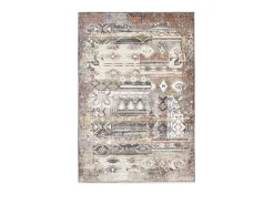 Alfombra de tejido plano con aspecto vintage 160x230 cm Beige multi Corduletta